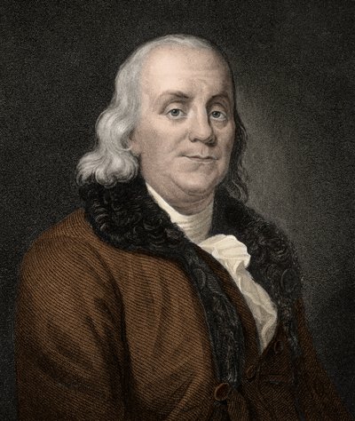 Benjamin Franklin (1706-1790) - gravyr - 1800-talet av Unknown artist
