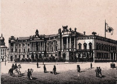 Berlin, Tyskland: utsikt över det kejserliga palatset Kejsarens slott). i "" Världen illustrerar 168 vyer"" Odaterat (slutet av 1800-talet) av Unknown artist