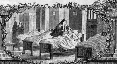 Bernadette Soubirous (1844-1879) i klänning som en nunna som tar hand om de sjuka. av Unknown artist