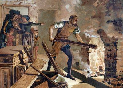 Bernard Palissy (1510-1589), keramiker, fransman som arbetar med sammansmältningen av sina emaljer. av Unknown artist