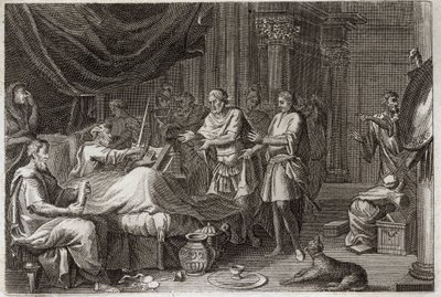 Bibeln från Royaumont, Gamla testamentet: Judas Machabee. Judas Machabee (Maccabee, Macabee) efterträdde sin far Matathias (Matathias, Mattatias) i arméns uppförande och stödde hela det judiska folket mot förtrycket av seleukiderna. Illustra av Unknown artist