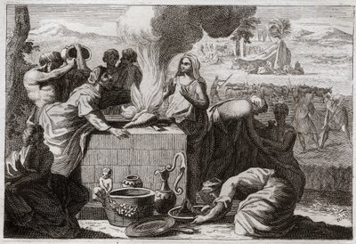 Bibeln från Royaumont, Gamla testamentet: Loth skiljer sig från Abraham. Ett bråk uppstod mellan Abrahams och Lots herdar, och de skildes från varandra, och Lot drog sig tillbaka till Sodom. Illustration från 1811. av Unknown artist