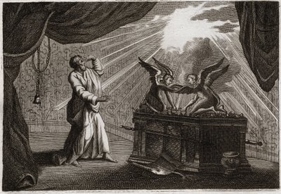 Bible of Royaumont, Gamla testamentet: Förbundets ark. Figur av arken. Illustration från 1811. av Unknown artist