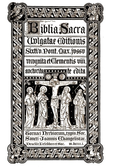 The Sacred Bible, Tournai 1881 - The Holy Bible Max. På order av den reviderade utgåvan av Clement VIII redigerade du av Unknown artist