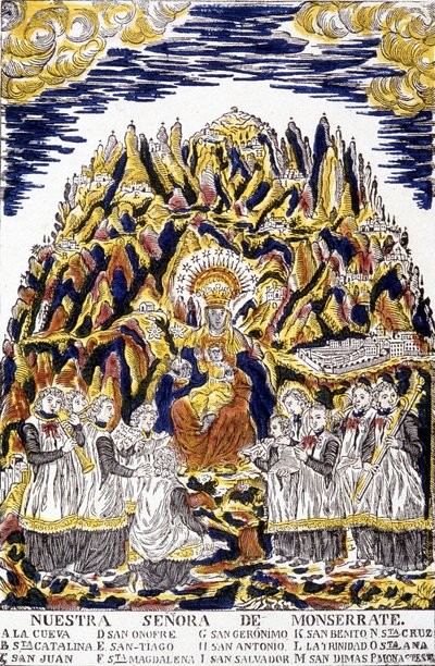 Svarta jungfrun av Monserrate, Havanna, omgiven av änglar. av Unknown artist