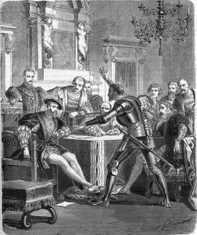 Blaise de Monluc (1502-1577), marskalk av Frankrike vid Francois 1sts hov. Gravyr av 1800-talet. av Unknown artist