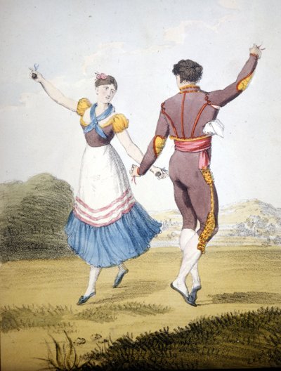 Bolero. Gravyr från början av 1800-talet av Unknown artist