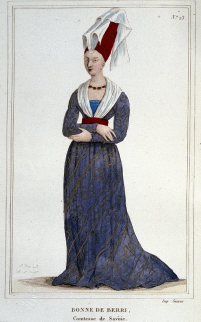 Bonne de Berry (1365-1435). Grevinnan av Savojen. av Unknown artist