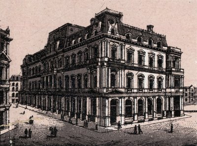 Boston, USA: postkontorsvy. i "" Världen illustrerar 168 vyer"" Odaterat (slutet av 1800-talet) av Unknown artist