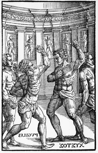 Boxare, brottare - i "Jerome Mercurialis de Arte Gymnastica", Venedig-utgåvan av Unknown artist