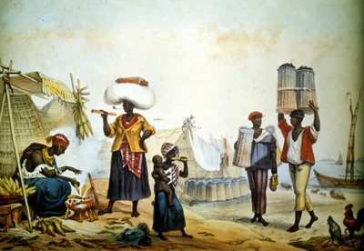 Brasilien, gatuförsäljare av kol och gruvor av Unknown artist