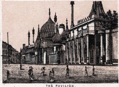 Brighton, England: utsikt över paviljongen. i "" Världen illustrerar 168 vyer"" Odaterat (slutet av 1800-talet) av Unknown artist