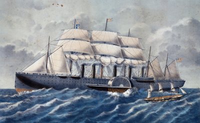 Brittisk ångare Great Eastern av Unknown artist