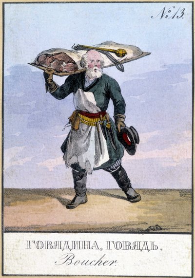 Slaktare i Ryssland på 1800-talet. av Unknown artist
