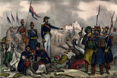 Läger av arabiska fångar från den franska armén i Afrika, Algeriet av Unknown artist