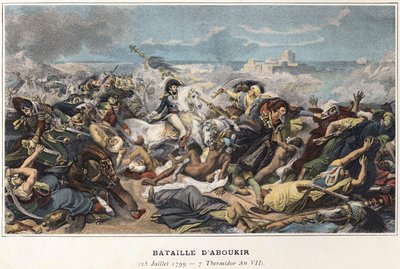 Kampanj (expedition) i Egypten (1798-1801): Joachim Murat (1767-1815) under slaget vid Aboukir, 25 juli av Unknown artist