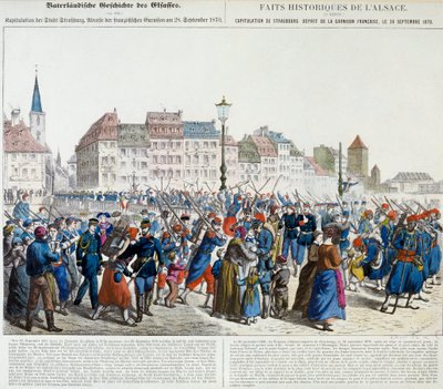 Kapitulation av Strasbourg och avgång från den franska garnisonen, 28 september 1870 av Unknown artist
