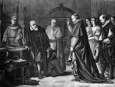 Galileos fångenskap Galilei dit Galileo (1564 - 1642) i ärkebiskopens palats av Siena. av Unknown artist
