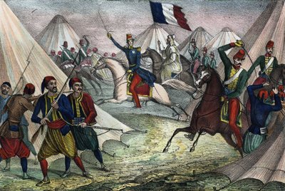 Fångst av Smalla av Abd-el-Kader i Algeriet den 16 maj 1843 av hertigen av Aumale. I "" Storia d