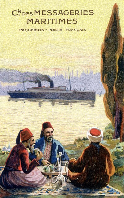 Kartong från det franska rederiet över hela världen. av Unknown artist