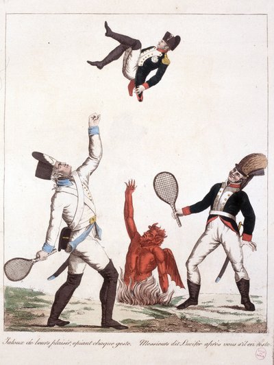 Tecknad film om Napoleon Bonaparte - i Napoleon I, karikatyrer, dummysamling. 1814 - 1815. B.H.V.P. av Unknown artist