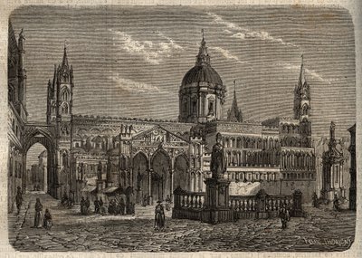 Cathedrale de Palermo - Palermo Cathedral - Palermo Cathedral - gravyr i "" Dictionnaire populaire illustrious "- 1864 - av Joseph Decembre och Edmond Allonier - av Unknown artist