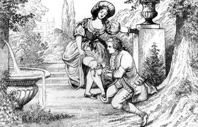Catherine C. - i "History of my life" av Casanova, Bryssel 1872. av Unknown artist