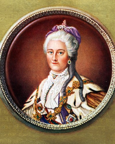 Katarina II Porträtt av av Unknown artist