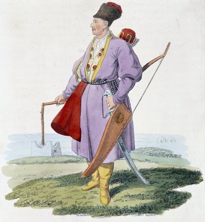 Centralasiatisk krigare, deb. 1800-talet av Unknown artist