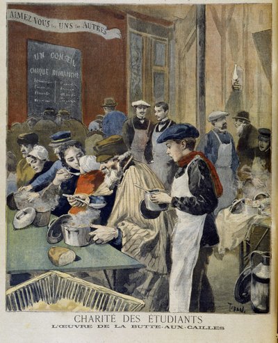 Studenternas välgörenhet, Butte aux Cailles arbete - i "" Le petit journal"" den 5 februari av Unknown artist