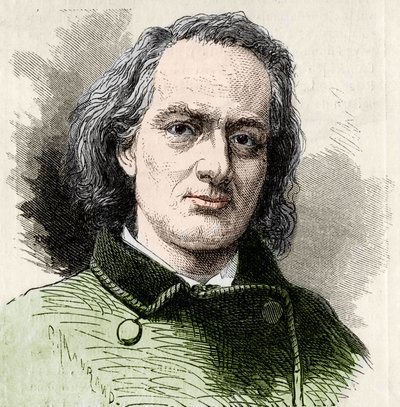 Charles Baudelaire (1821-1867), fransk författare efter Carjats foto. av Unknown artist