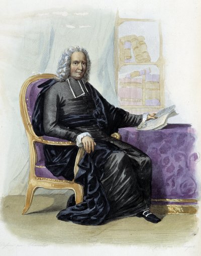 Charles Rollin (1661-1741), författare och historiker i Ed. Mennechet, "" Le Plutarque francais"" av Unknown artist