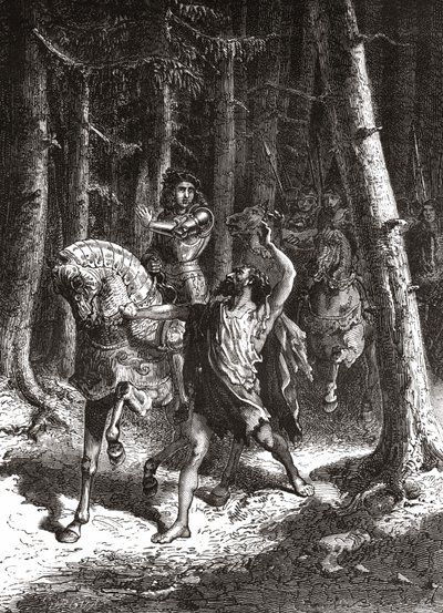Charles VI (i sin galenskap) i skogen i Le Mans - i "" L