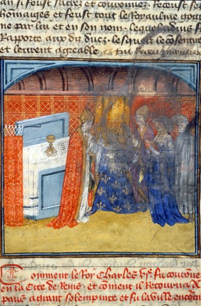 Charles VI, 512, 468r: Ansökan om auktorisation till Toulouse kommunala bibliotek (tel: 05 62 27 66 66) av Unknown artist