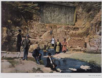 Chechan Alia, Shah Fath Ali och hans barn besöker ett egyptiskt monument av Unknown artist