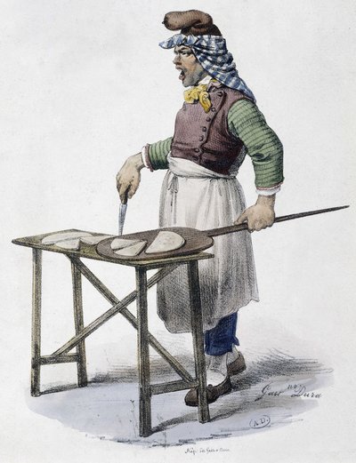 Osthandlare i Italien - litografi av Unknown artist
