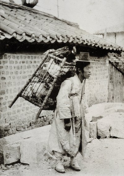 Kycklinghandlare, Korea, sent 1800-tal av Unknown artist