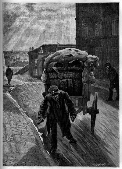 Byrår: en hundhund, av naturen. Gravyr i "The Journal of Youth" av Unknown artist
