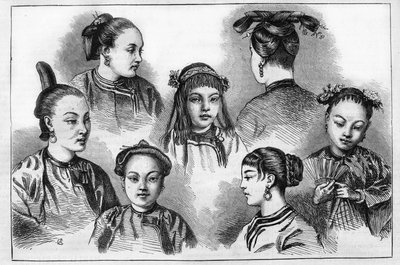 Kinesiskt mode och frisyrer på 1800-talet. av Unknown artist