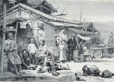 Kinesisk fiskeby i Kalifornien av Unknown artist