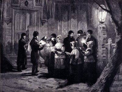 Julnatt i Kanada: läsningar och böner. 1800-talsgravyr av Unknown artist