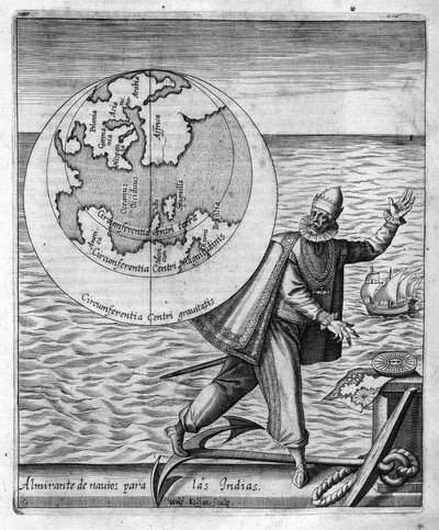 Christopher Columbus (Cristoforo Colombo) - I "New Tipus After the Voyage of the New World" av Philoponus Honorius av Unknown artist