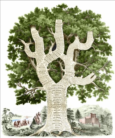 Kronologiskt diagram över amerikansk historia tillägnad folket i USA av förlaget. Gravyr v. 1881. av Unknown artist