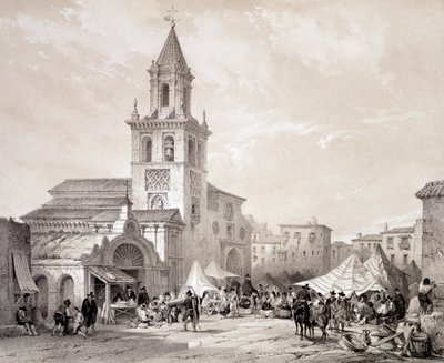 Kyrkan Feria i Sevilla, "" Konstnärliga och monumentala Spanien med berömda platser och monument i Spanien"" av Don Genaro Perez de Villa av Unknown artist