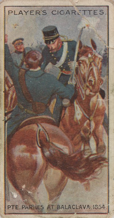 Cigarettkort: Menige Parkes vid Balaclava (1854) av Unknown Artist