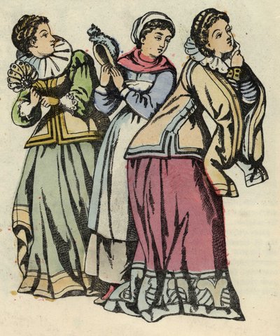 Askungen och hennes vackra systrar. Illustration av Charles Perraults berättelse "Askungen eller La petite slipper de verre" av Unknown artist