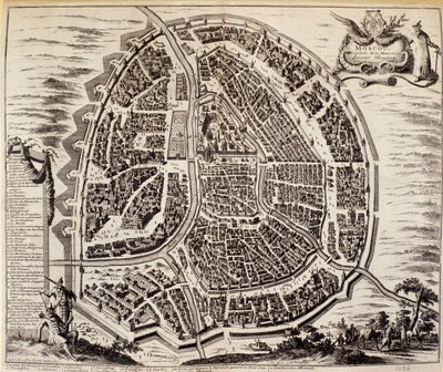 Stadskarta över Moskva på 1600-talet. av Unknown artist