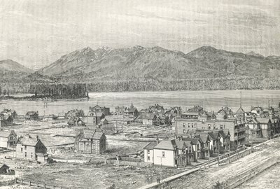 Staden Vancouver, gravyr, Kanada av Unknown artist
