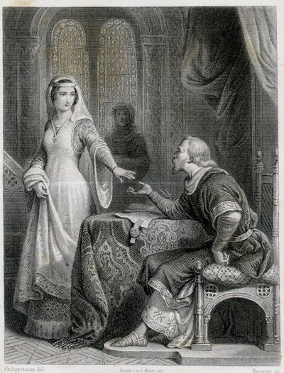 Clarisse de Somerghem. Gravyr 1800-talet. av Unknown artist