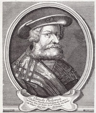Claude Ptolemaios (v. 90 - v. 168), grekisk astronom, matematiker och geograf. Gravyr av 1800-talet. av Unknown artist